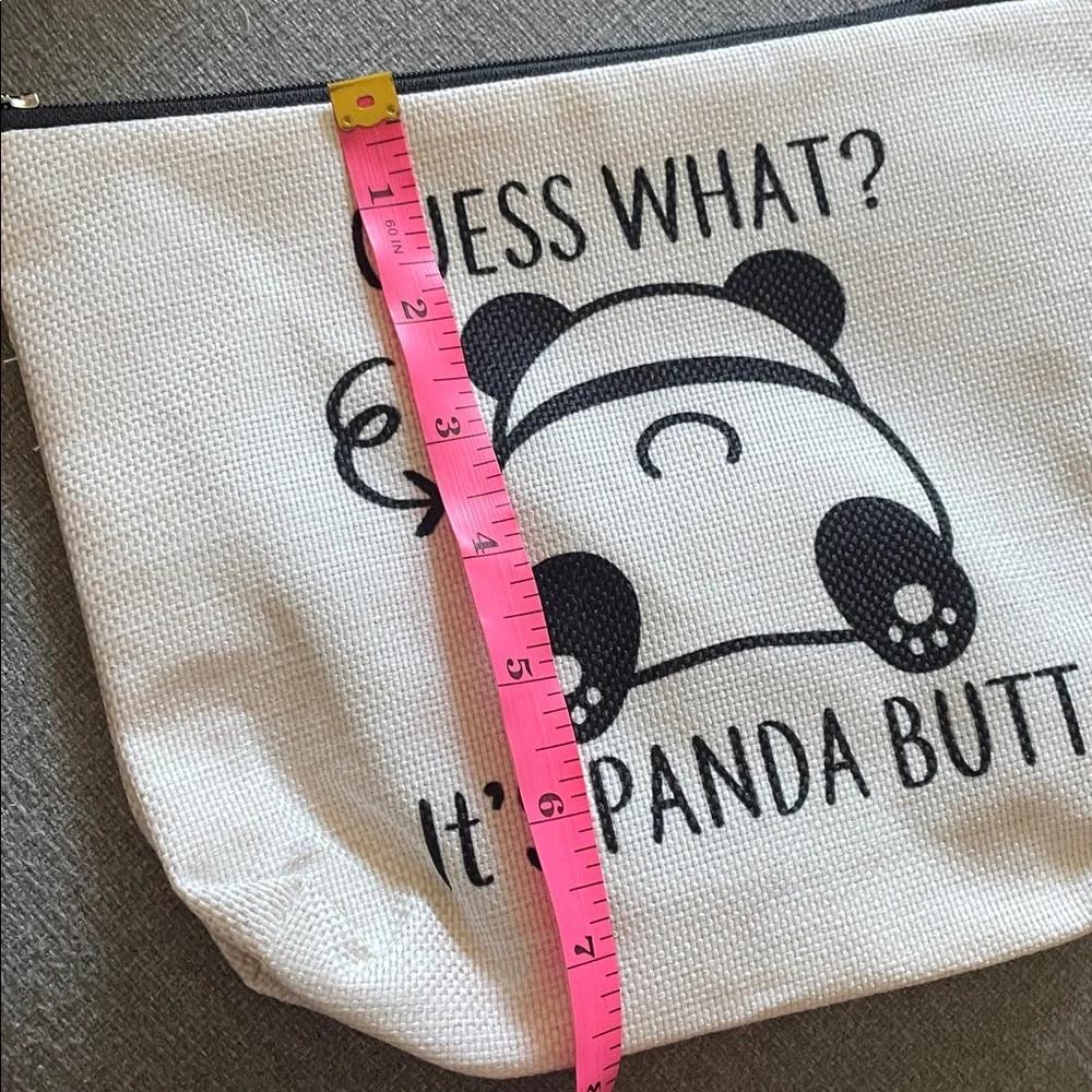 Guess What It’s Panda Butt Print Pouch Cosmetic Makeup Bag
